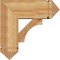Ekena Millwork Westlake Arts and Crafts Rough Sawn Bracket w/ Offset Brace, Western Red Cedar, 8"W x 20"D x 20"H BKT0806X20X20WTL03RWR - alternate 3